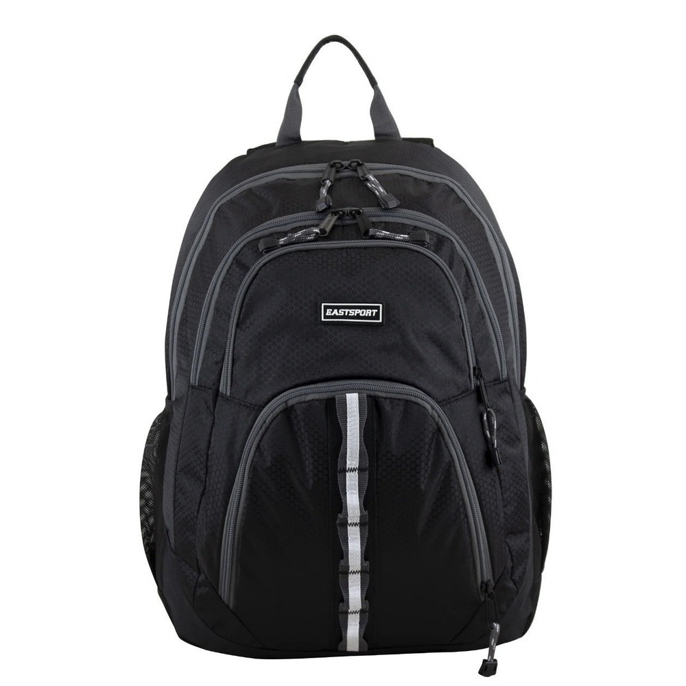 Eastsport Unisex Rally Sport 2.0 Backpack Black Water Bottle Pockets NWT‎